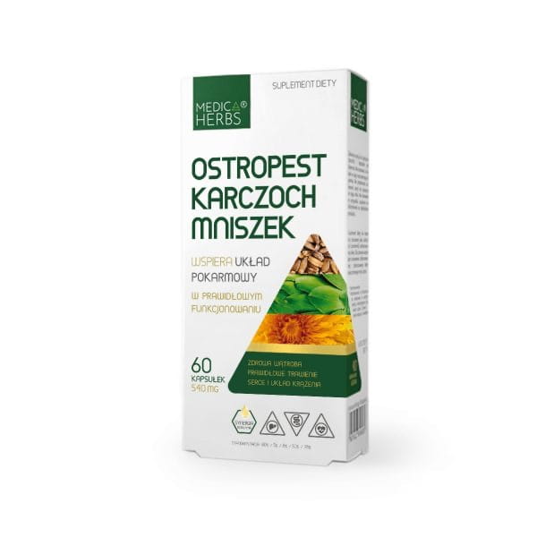 MEDICA HERBS Ostropest Karczoch Mniszek 60 kapsułek